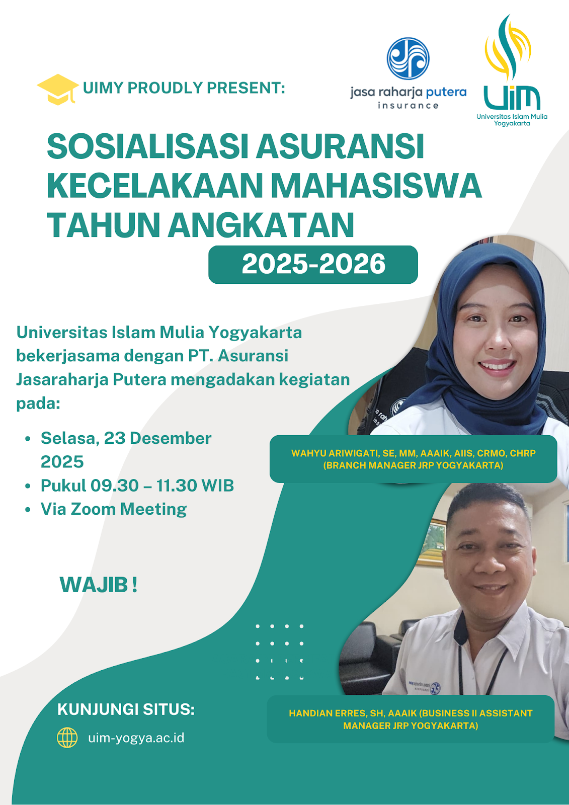 Sosialisasi Asuransi Kecelakaan Mahasiswa Angkatan 2025/2026 Universitas Islam Mulia Yogyakarta
