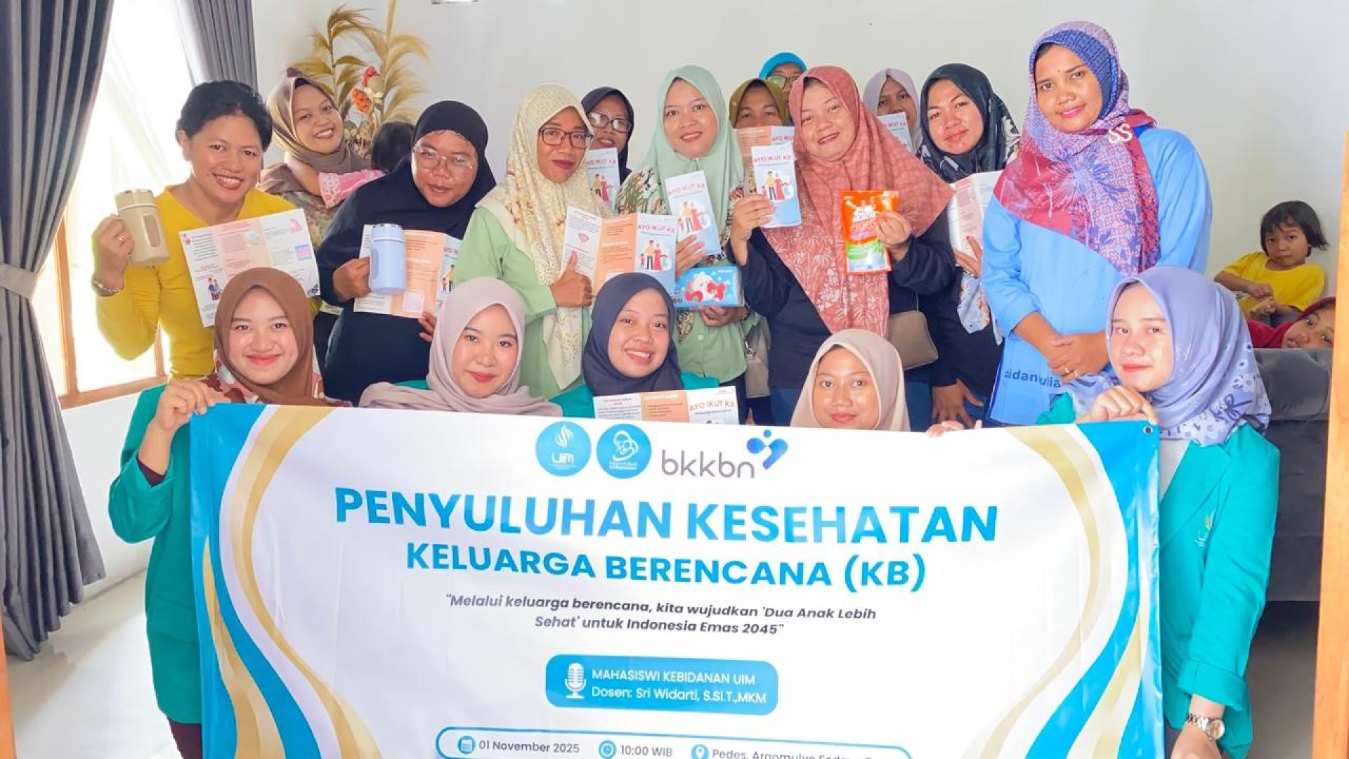 Penyuluhan Promosi Kesehatan Tentang Keluarga Berencana (KB) untuk Pasangan Usia Subur di Pedes Argomulyo, Sedayu, Bantul oleh Mahasiswa D3 Kebidanan Universitas Islam Mulia Yogyakarta
